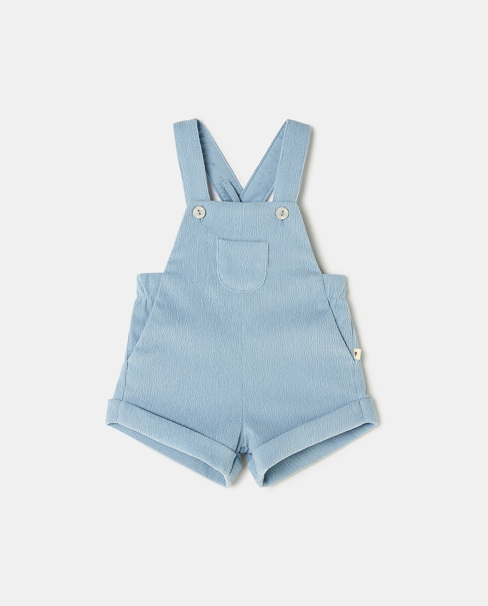 Salopette courte micro côtelé