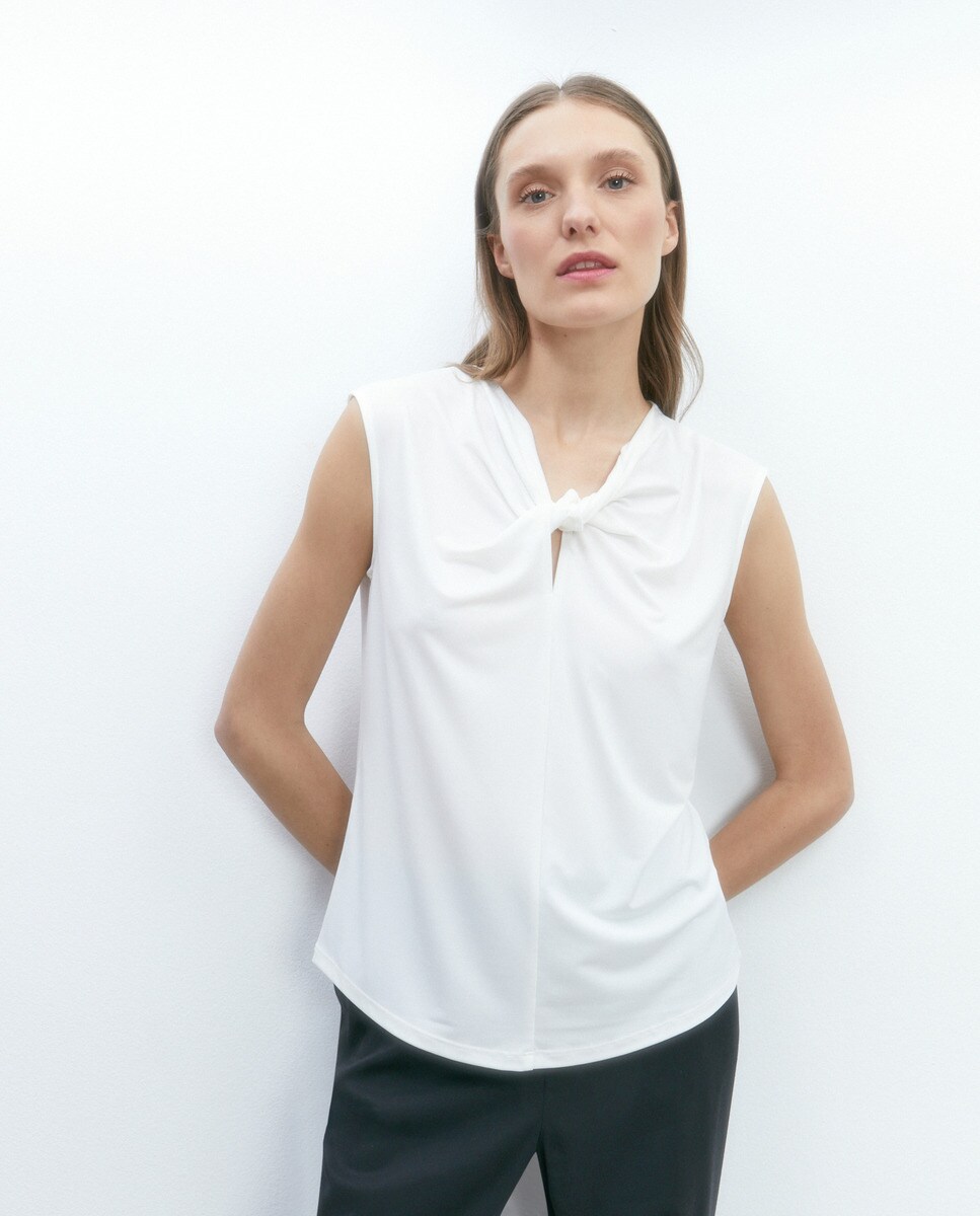 Tshirt sans manches avec n?ud