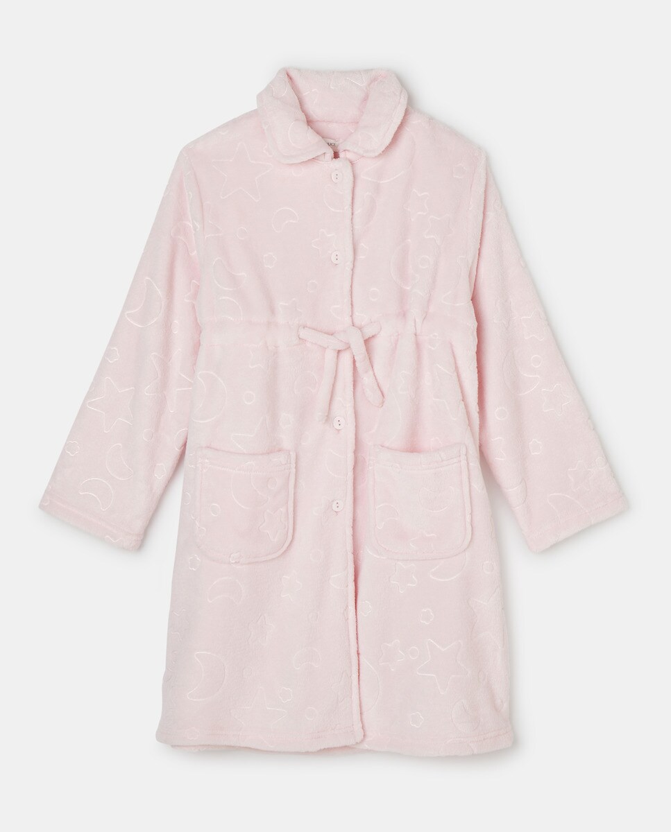 Robe de chambre basique avec poches devant