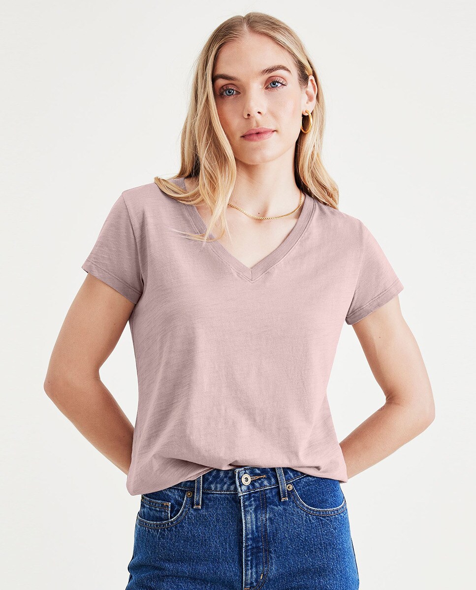 Tshirt à manches courtes et col en V