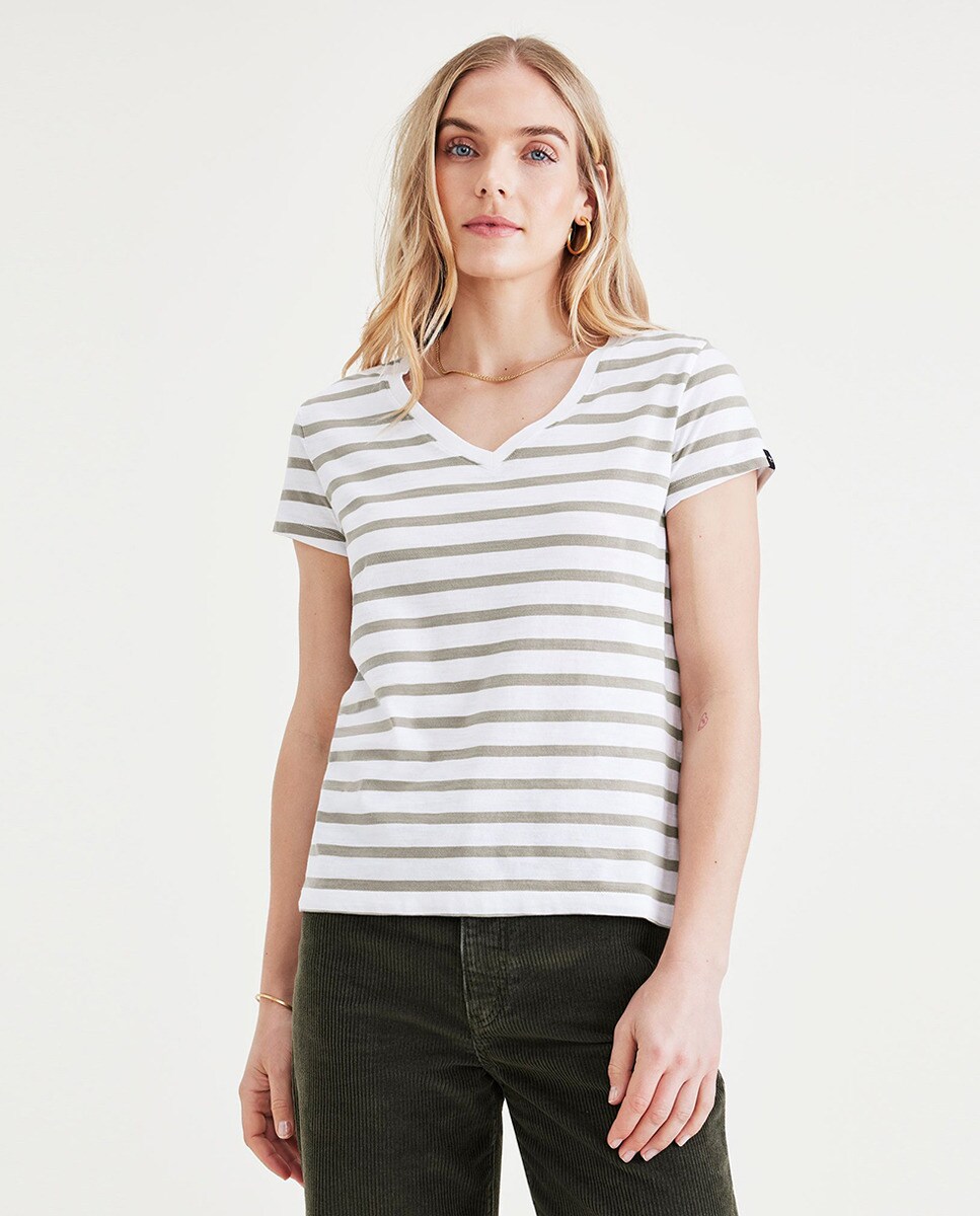 Tshirt à manches courtes et col en V