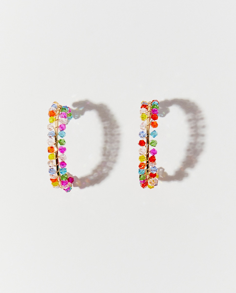 Créoles moyennes perles fantaisie