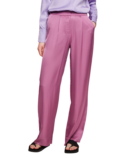 Imagen 0 de Pantalón viscosa de mujer ancho satinado