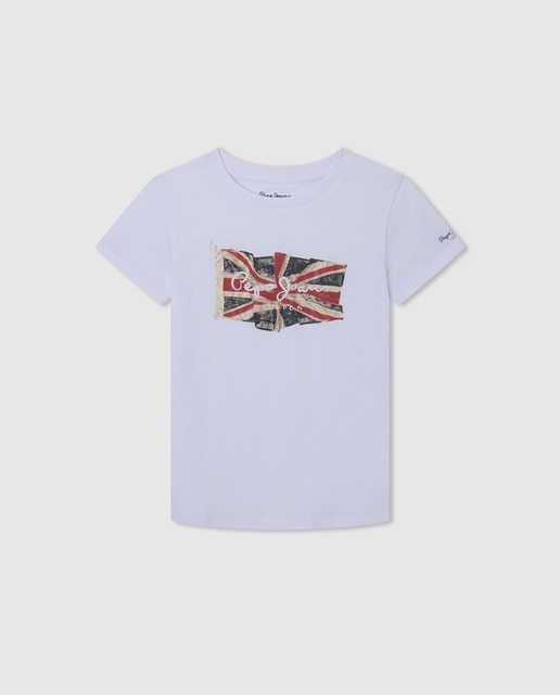 Imagen 0 de camiseta de niño con bandera estampada