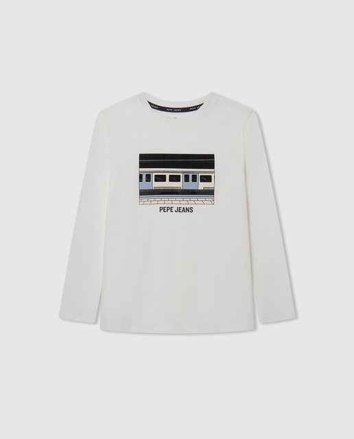 Imagen 0 de Camiseta de niño con estampado metro