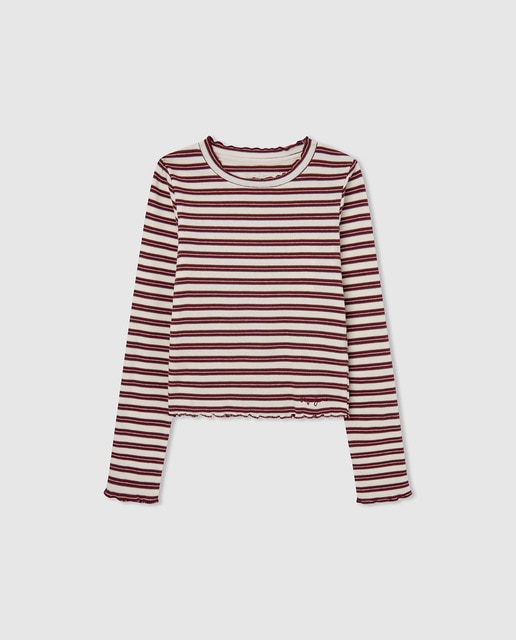 Imagen 0 de Camiseta de niña de rayas