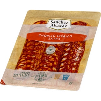 Chouriço Ibérico Extra Fatias embalagem 100 g - Sanchez Alcaraz