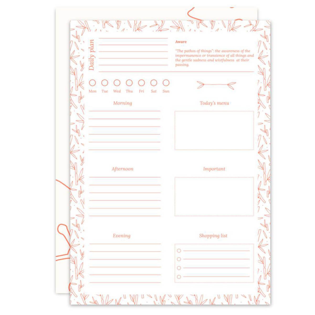 Bloco Notas de Secretária Miss Haiku 21x15x1,3 Rosa Rosa / Branco-1