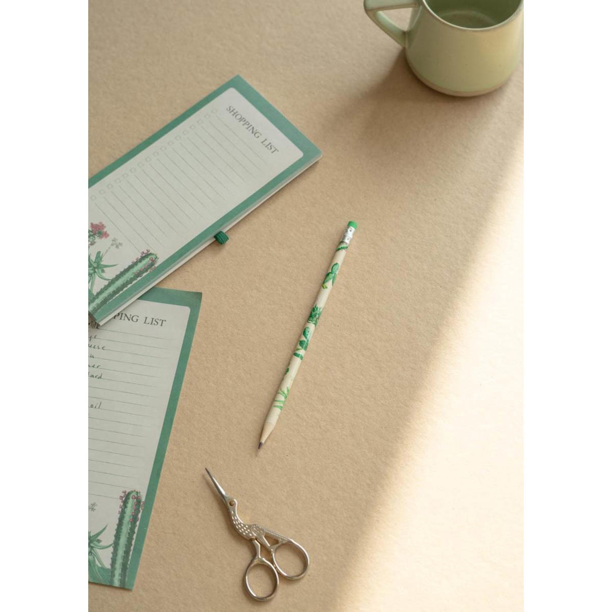 Notas magnéticas Botanical Cacti Kokonote verde y beige Verde / Beige-6