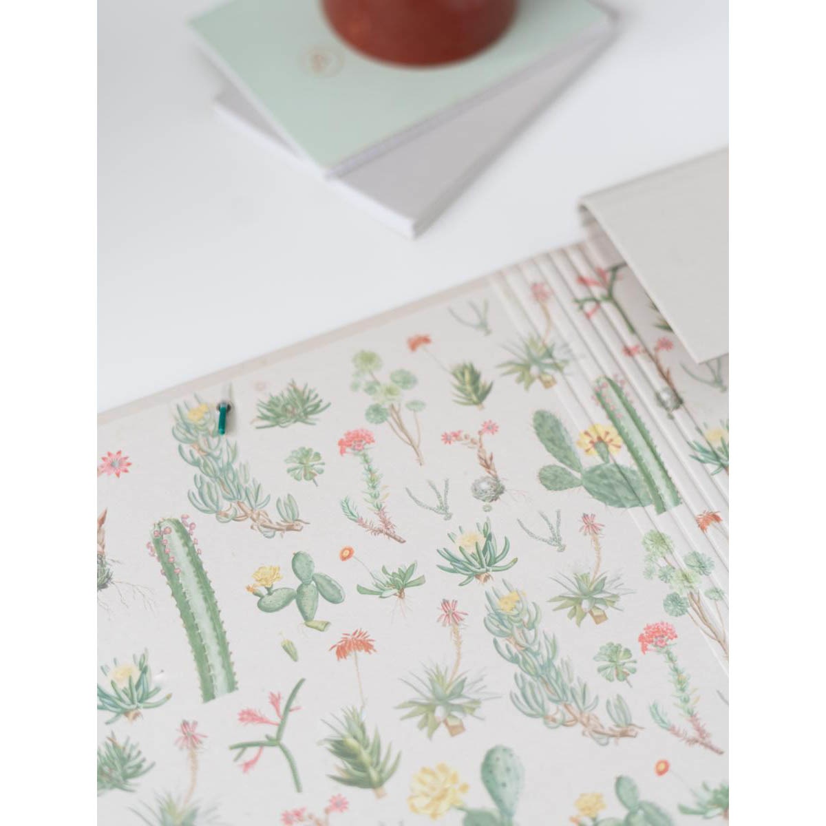 Pasta com Abas Botanical 34x24,5x2,5 Verde Verde / Bege-5