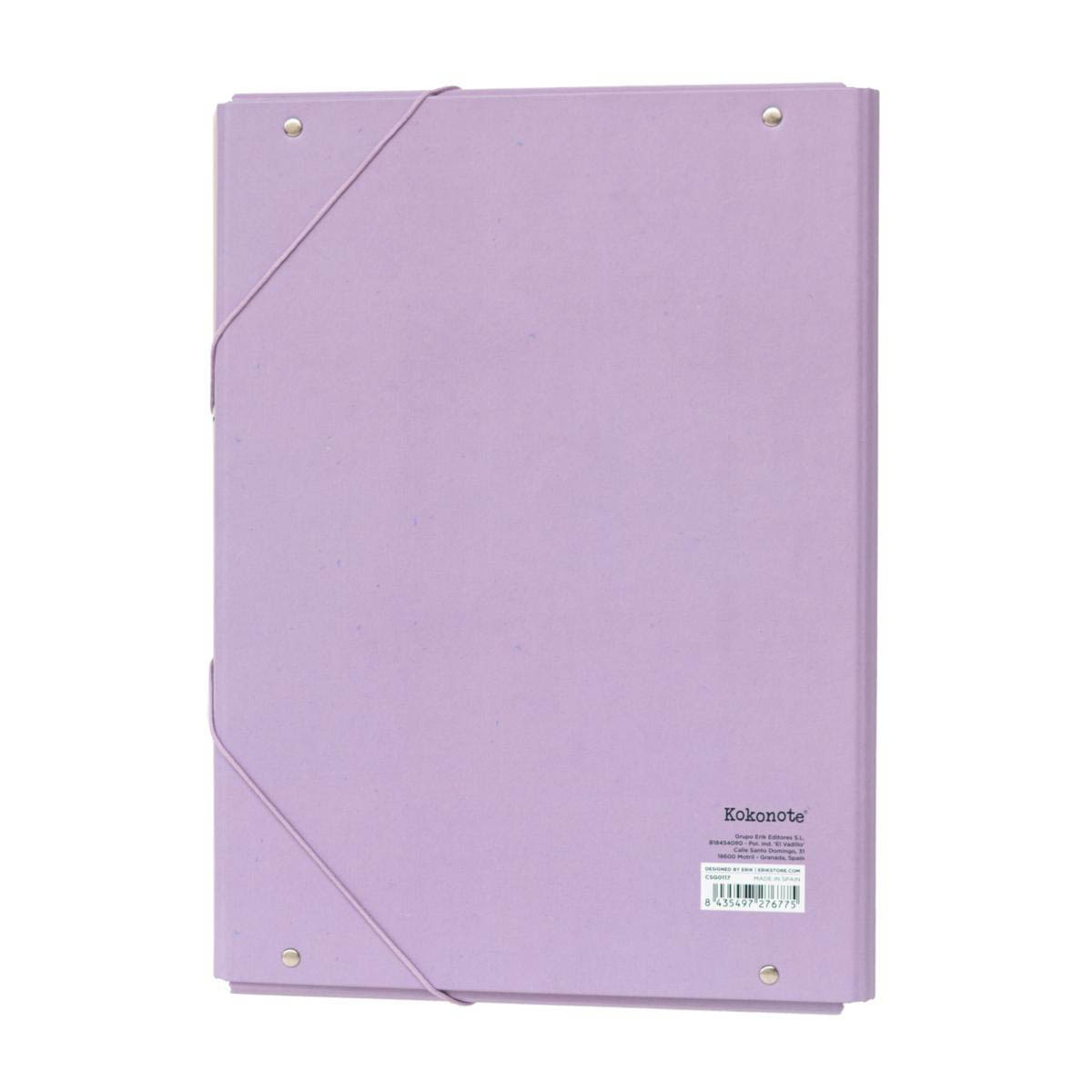 Pasta Abas Botanical Wild Flowers - Branco Branco / Lilás-2