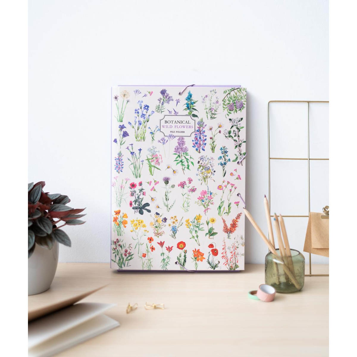 Pasta Abas Botanical Wild Flowers - Branco Branco / Lilás-7