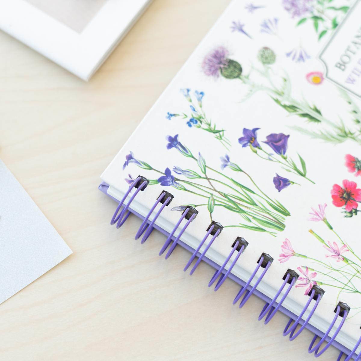 Scrapbook Photo Album 40 páginas Botanical Wild Flowers 26x26 cm - Branco Branco / Verde-7