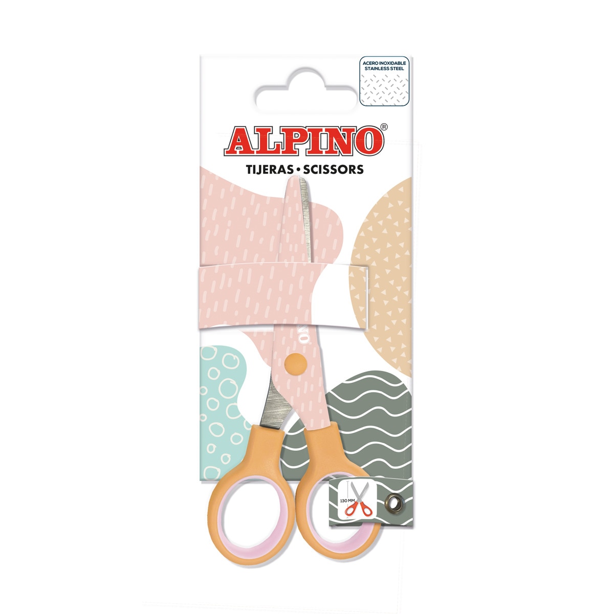 Blister tijeras colores pastel Alpino 2