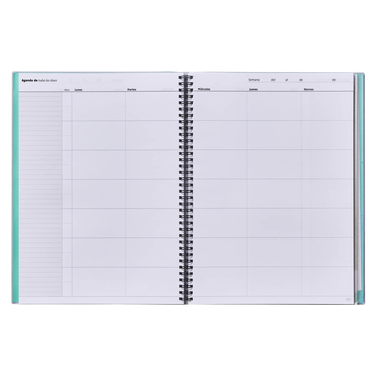 Caderno Para Todas as Aulas, Vista Semanal, Castelhano - 24x31 cm - Laranja Laranja-3