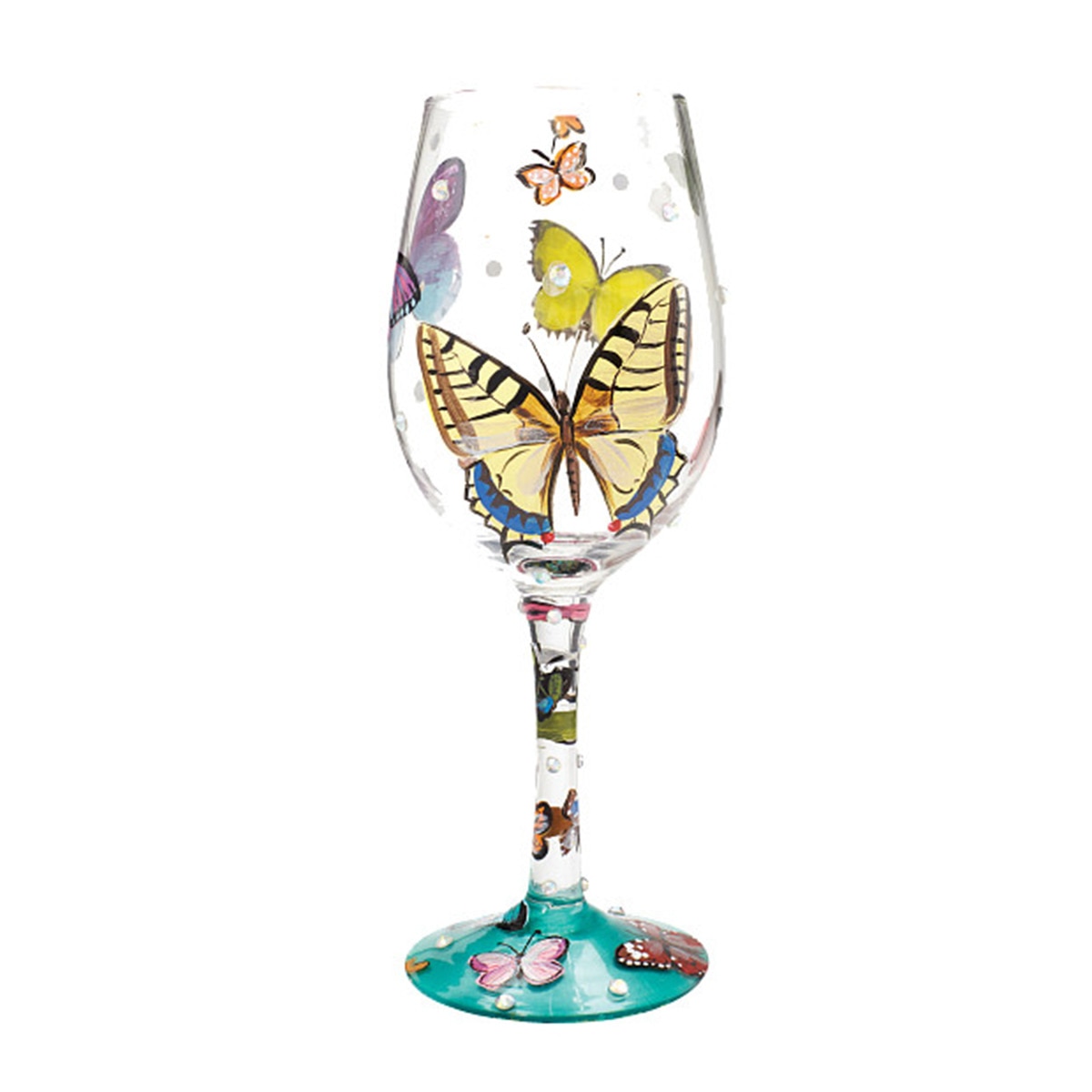 Copo de Vinho Butterfly Wishes Multicolor-1