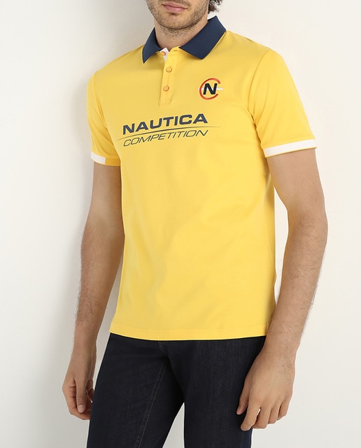 Imagen 0 de Polo de hombre classic de manga corta color amarillo