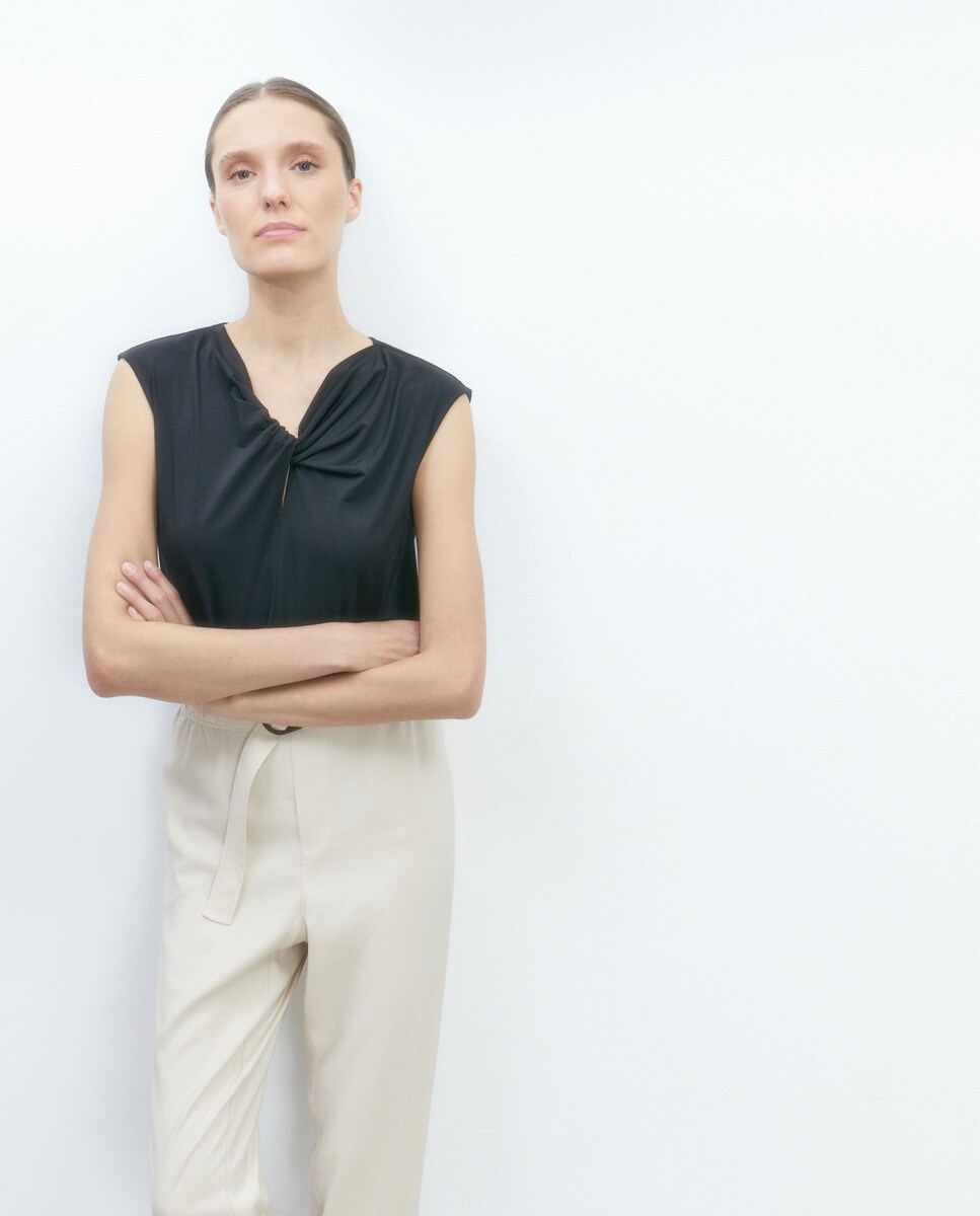 Tshirt sans manches avec n?ud