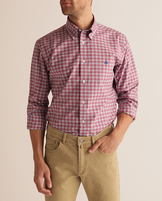 Imagen 0 de Camisa de hombre slim de cuadros rojo