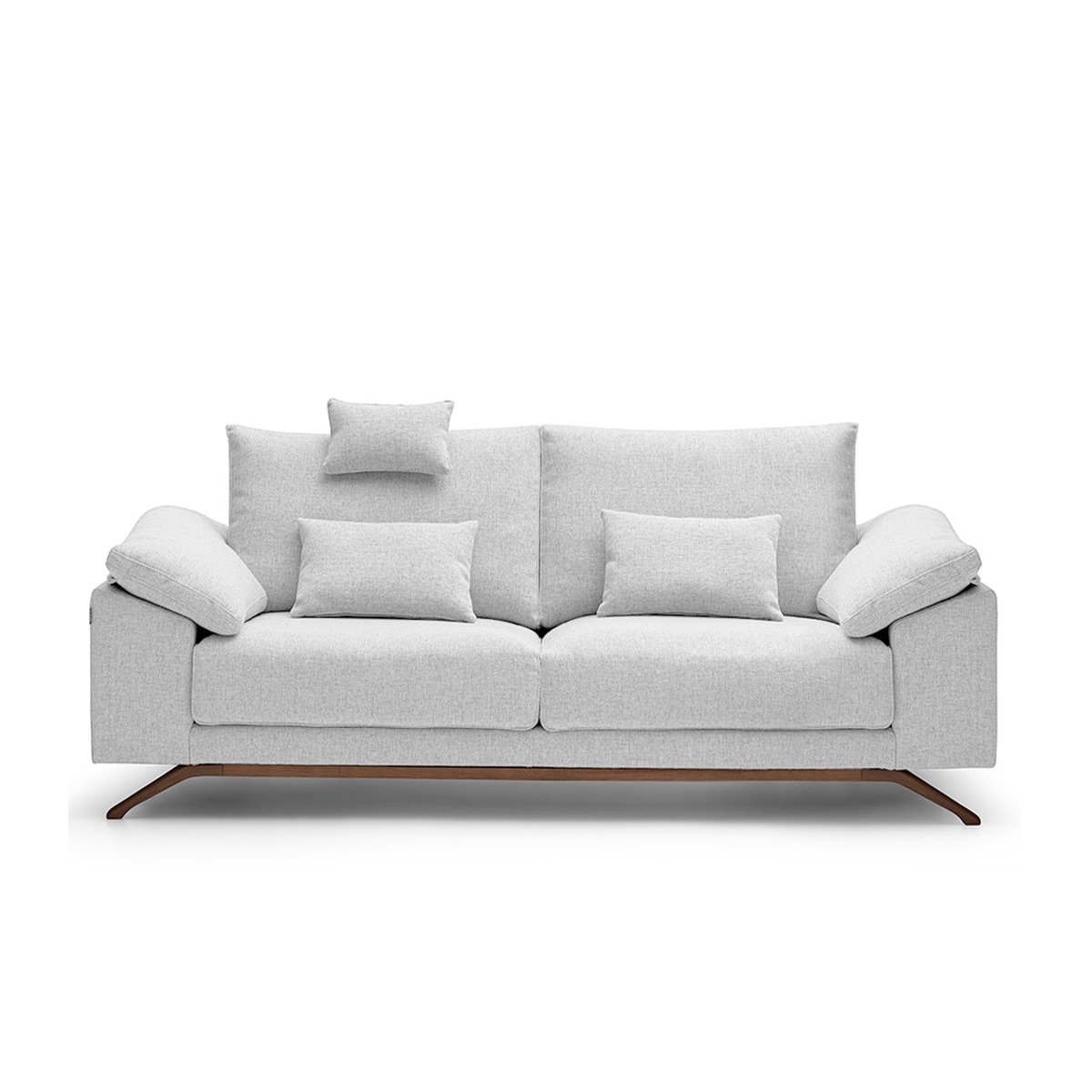 Sofá de 2 Lugares em Mistura de Algodão Aneka Branco-1
