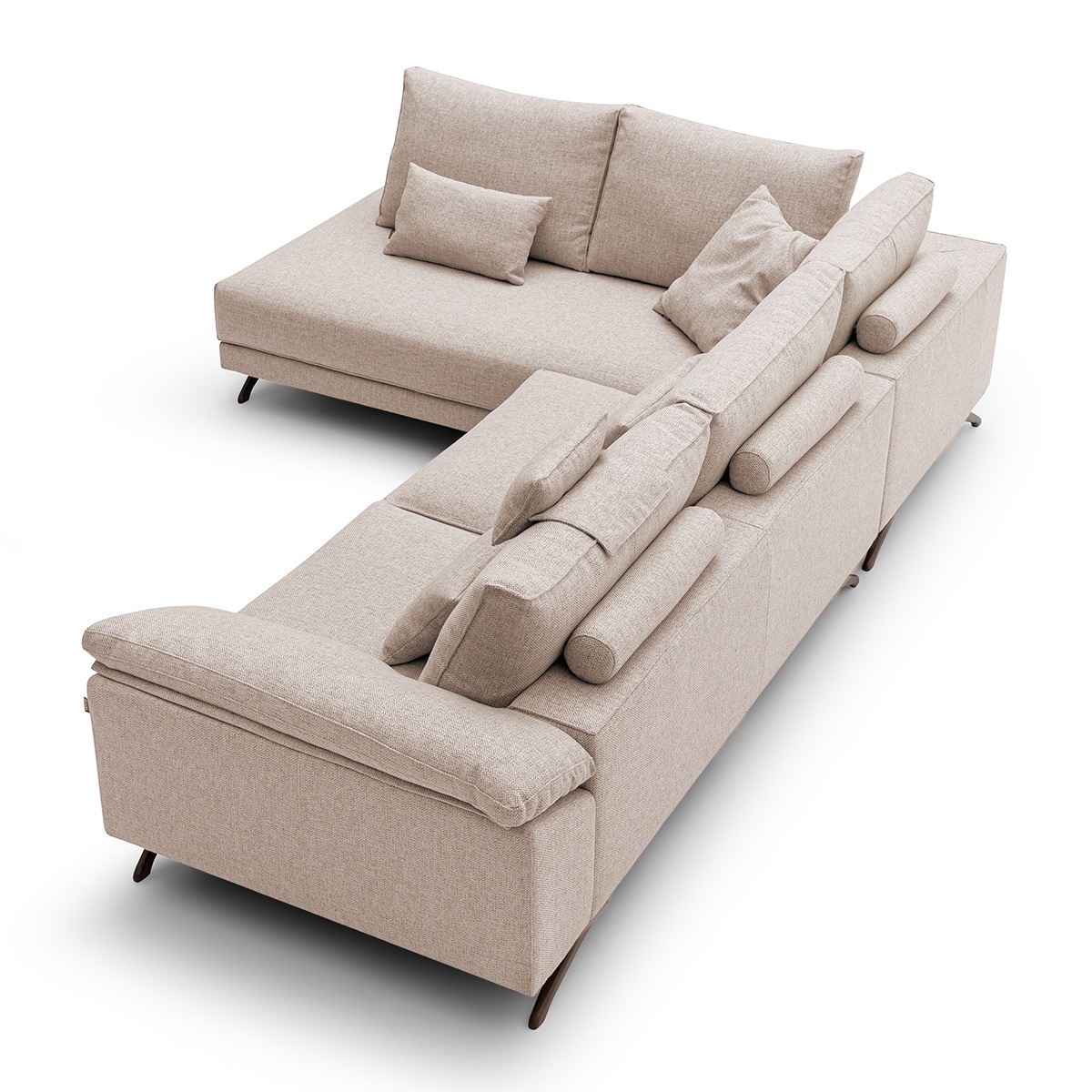 Sofá de Canto de 5 lugares com Terminal Esquerdo Aneka Bege-4