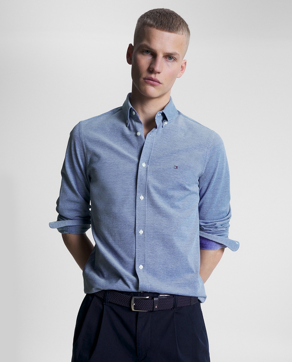 Chemise slim fit à manches longues