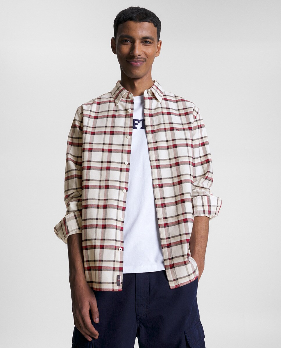 Chemise regular fit à manches longues