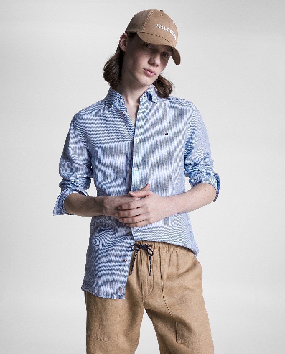 Chemise slim fit à manches longues