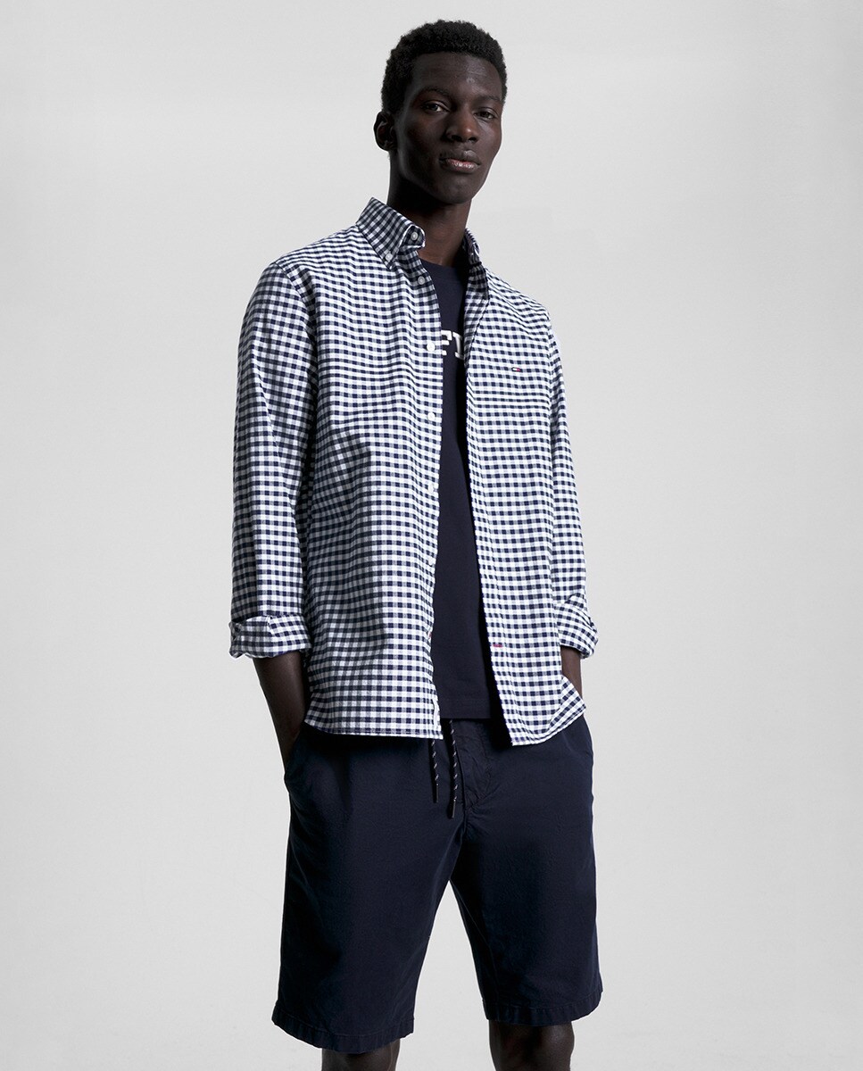 Chemise regular fit à manches longues