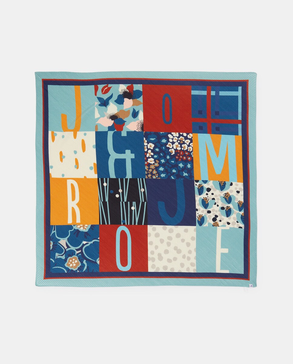 Foulard à imprimé patchwork et logo