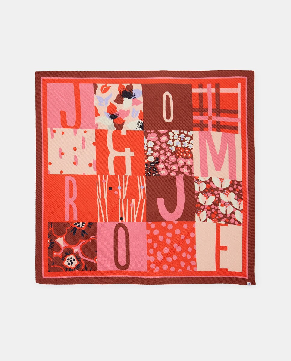 Foulard à imprimé patchwork et logo