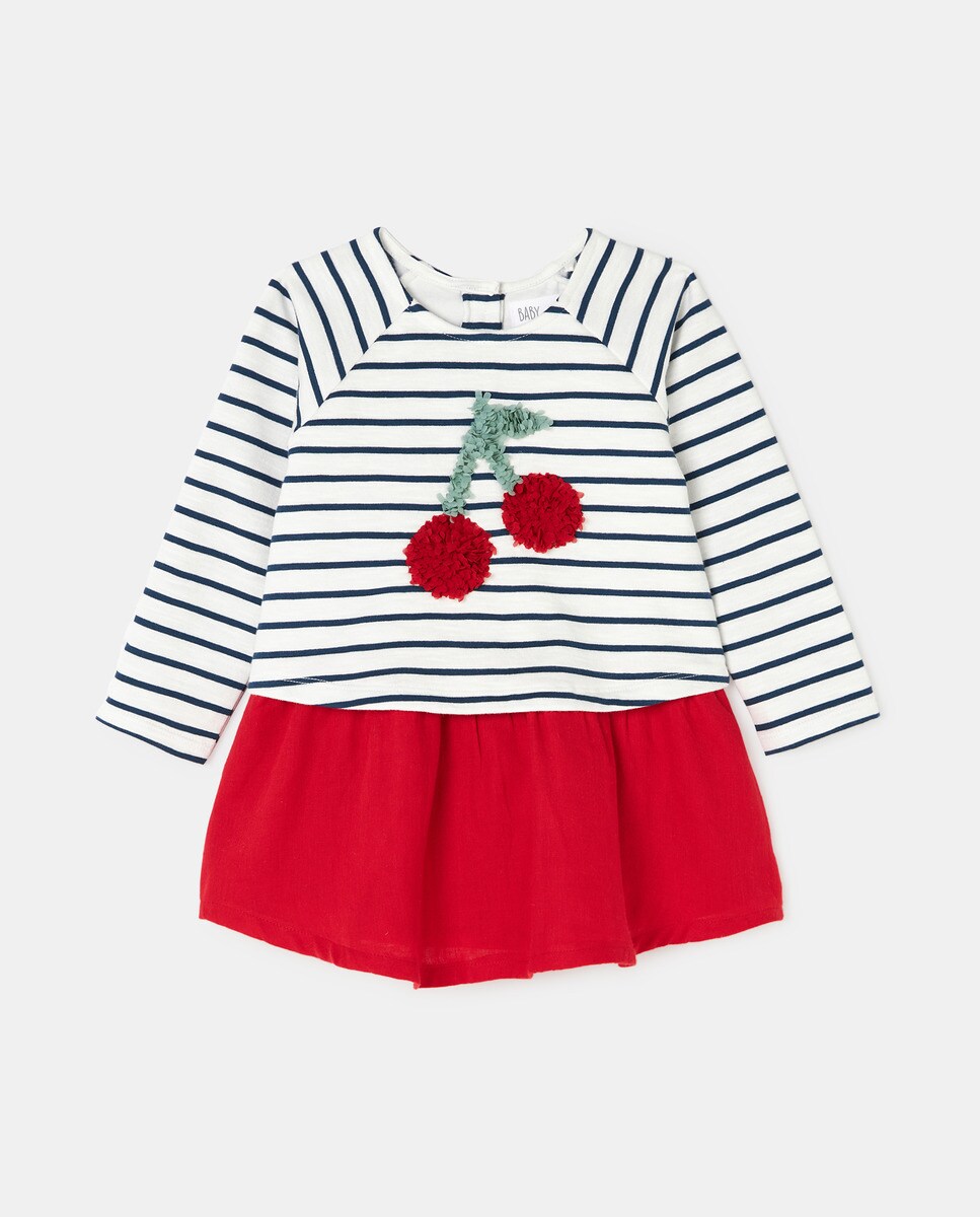 Robe combinée rayures