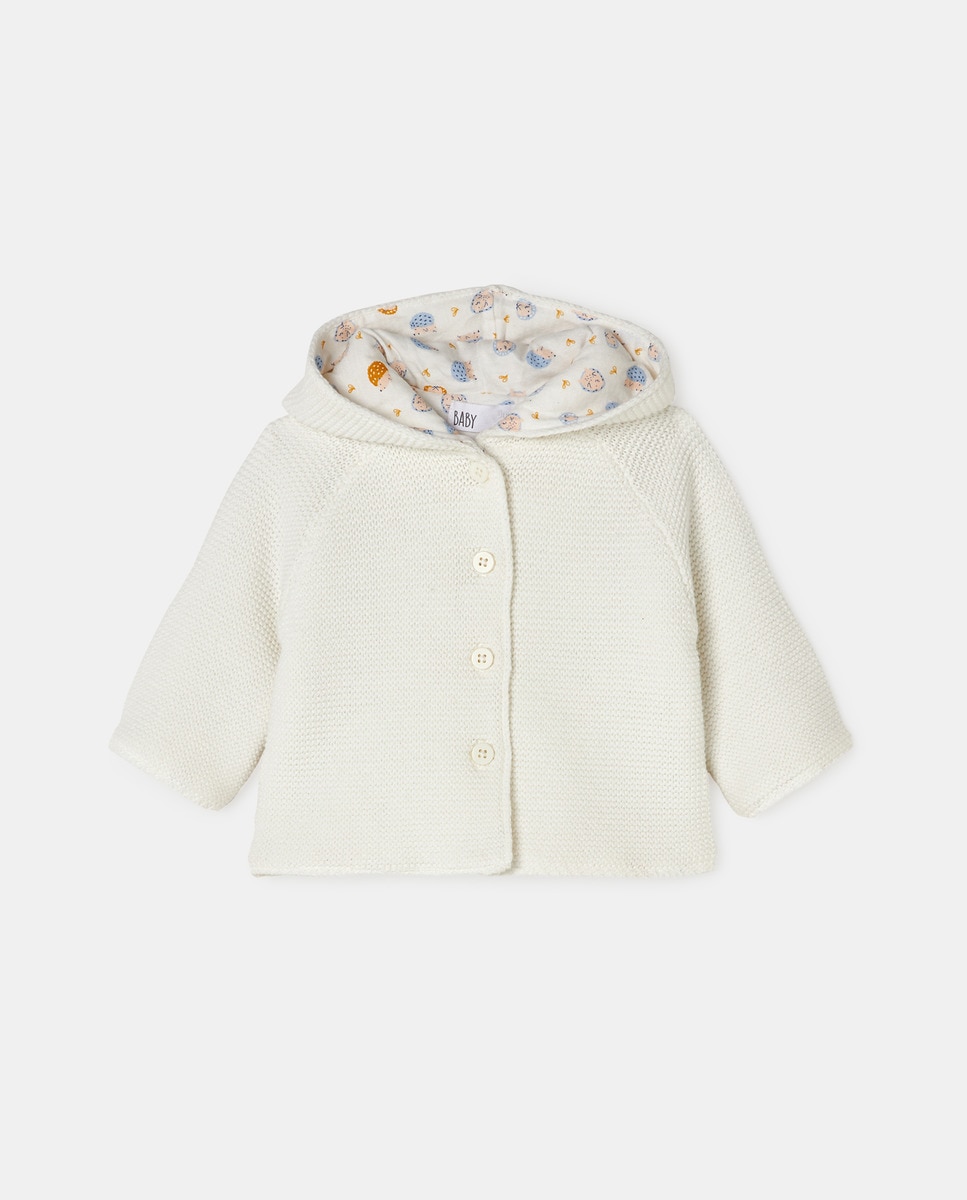 Veste en tricot à capuche