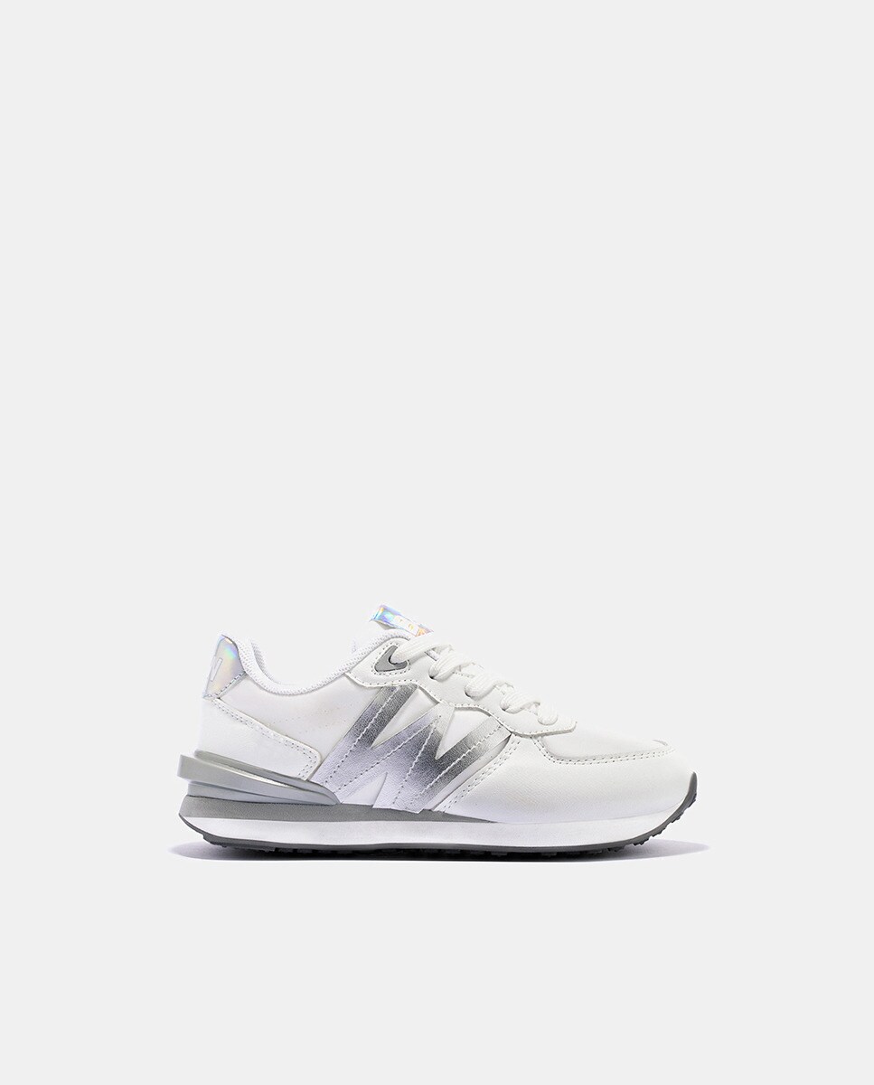 Chaussures basses à lacets style running avec logo