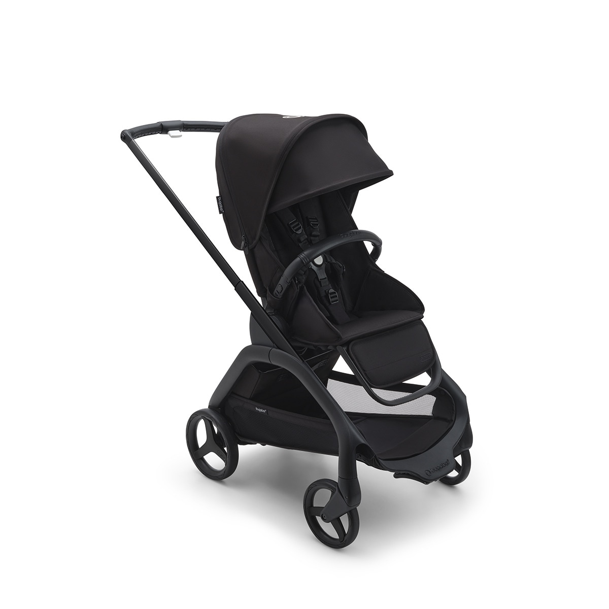 Carro de bebé dúo Bugaboo Dragonfly negro/negro completo con Capazo negro medianoche Negro-4