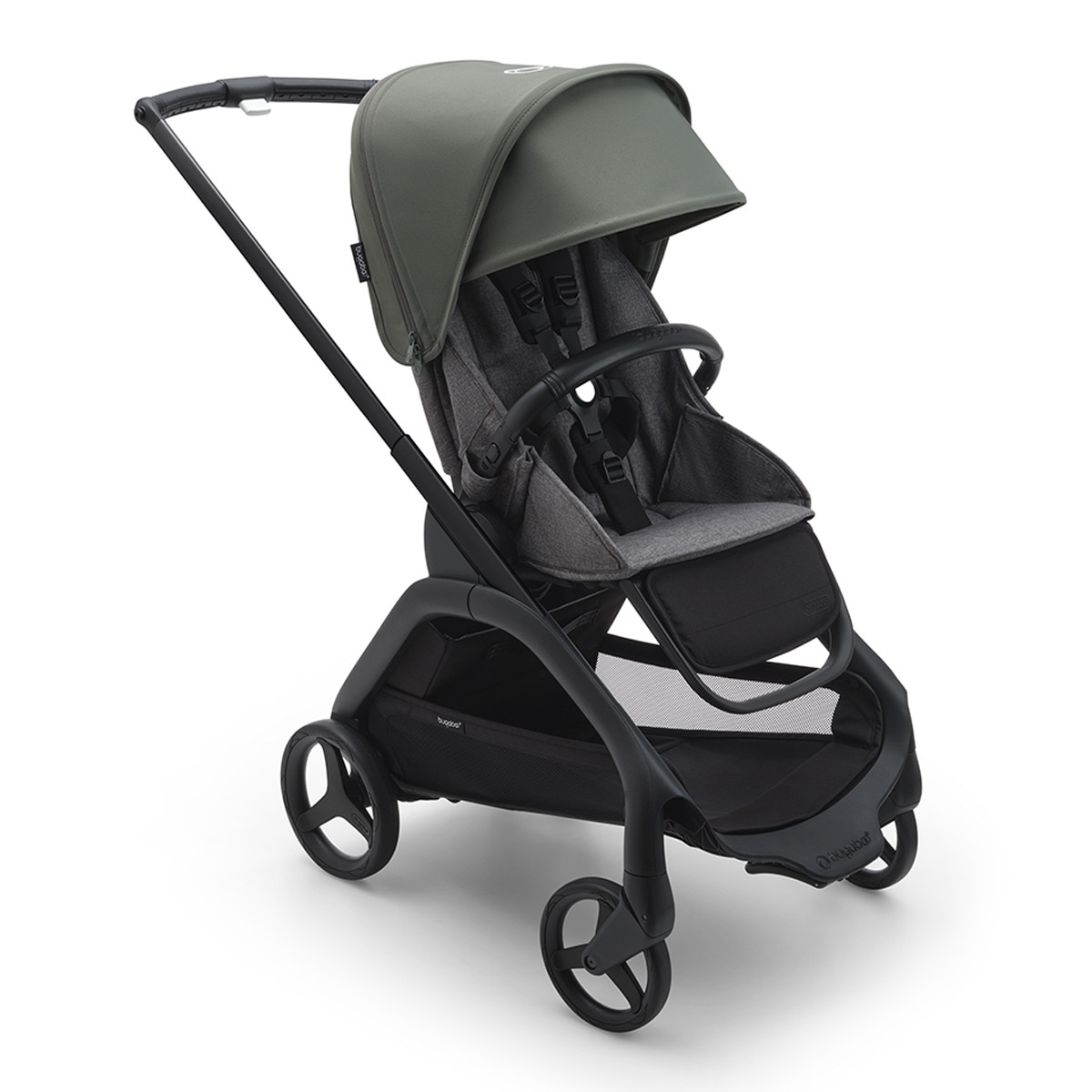 Imagem 0 de Carrinho de Passeio Dragonfly - Base Preto/Cinzento Melange com Capota Verde Bosque