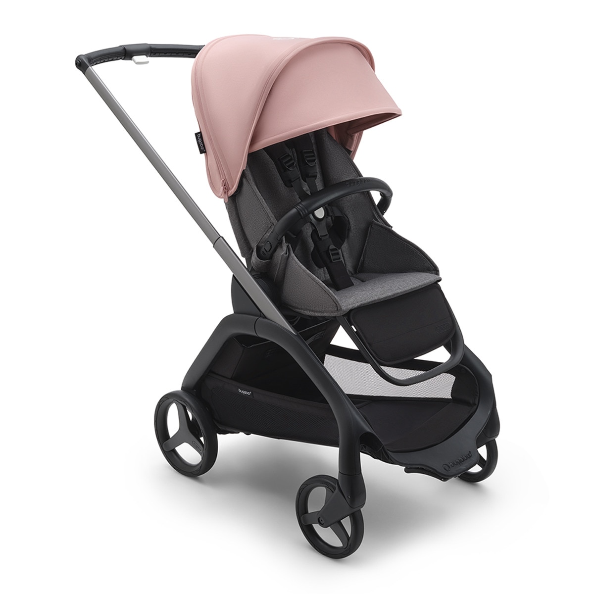 Silla de paseo Bugaboo Dragonfly base grafito/gris melange con capota rosa amanecer Gris-1