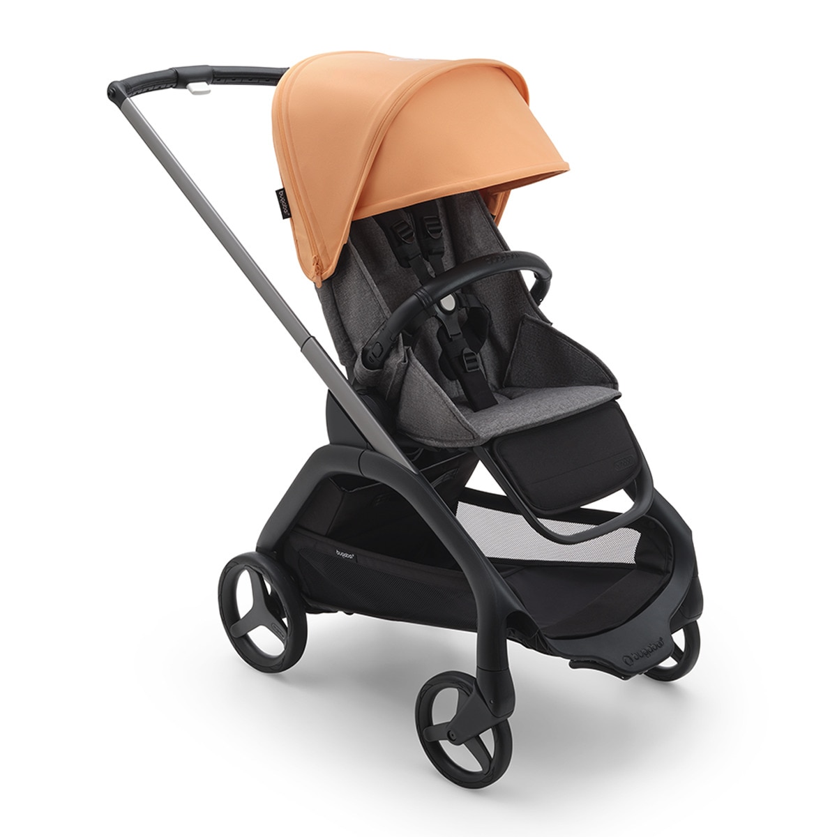 Silla de paseo Bugaboo Dragonfly base grafito/gris melange con capota coral isla Gris-1