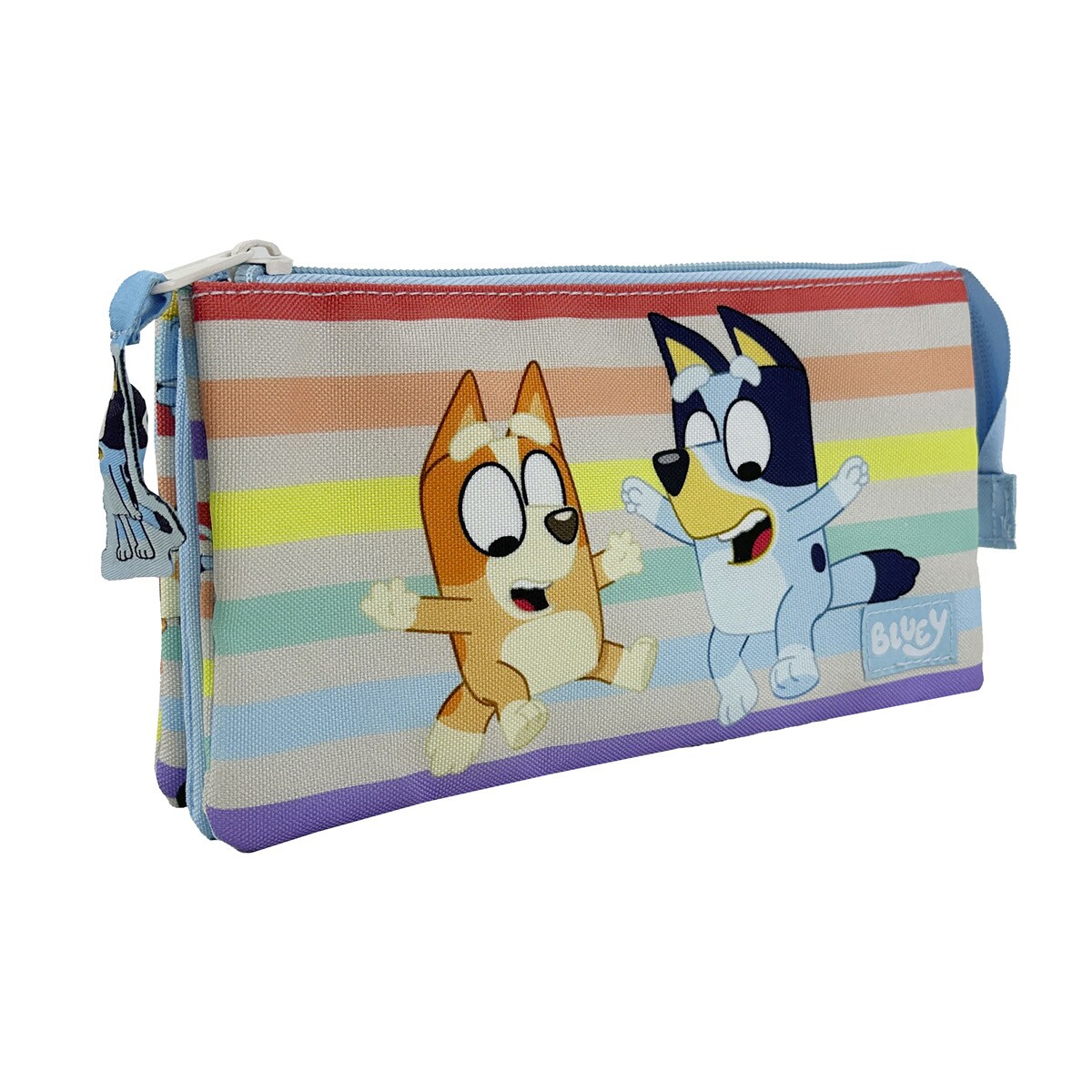 Portatodo triple con 5 compartimentos Bluey CyP Brands azul claro multicolor Azul claro / Multicolor-2