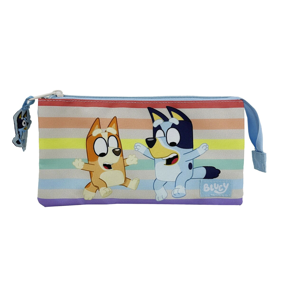 Portatodo triple con 5 compartimentos Bluey CyP Brands azul claro multicolor Azul claro / Multicolor-1