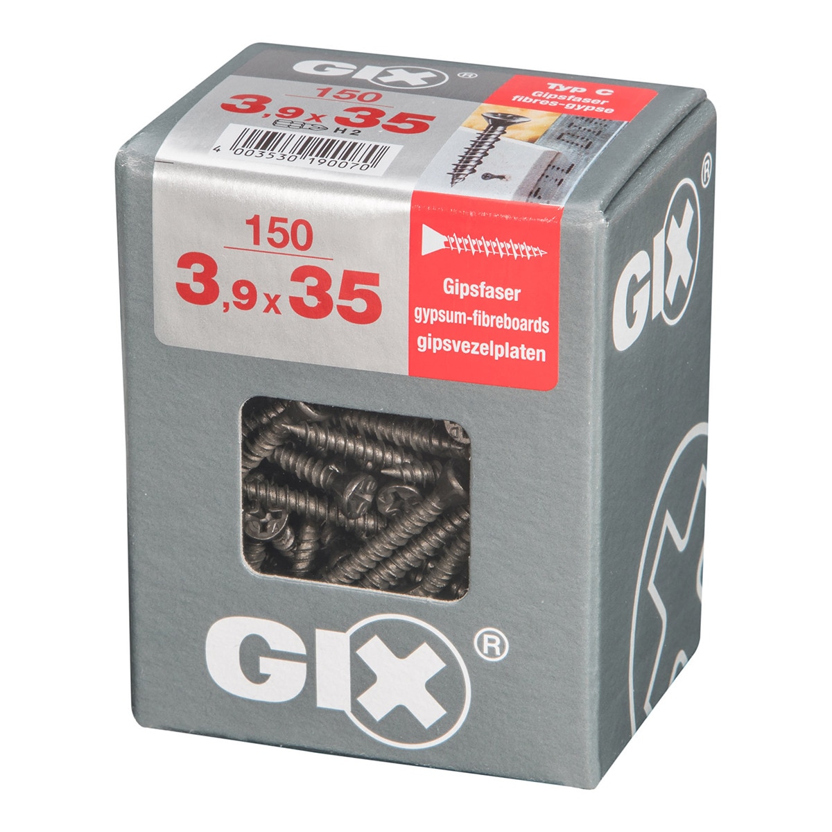 Tornillo Pladur GIX Fosfatado Ø3,9 x 35 mm - Caja 150 Uds Negro-3