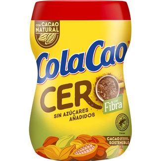 Cero cacao soluble con fibra sin azúcares añadidos bote 300 g - Colacao