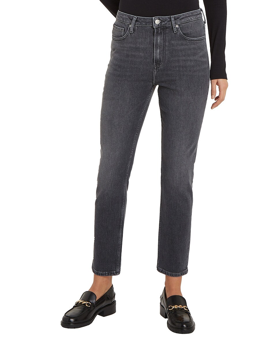 Jean slim taille haute