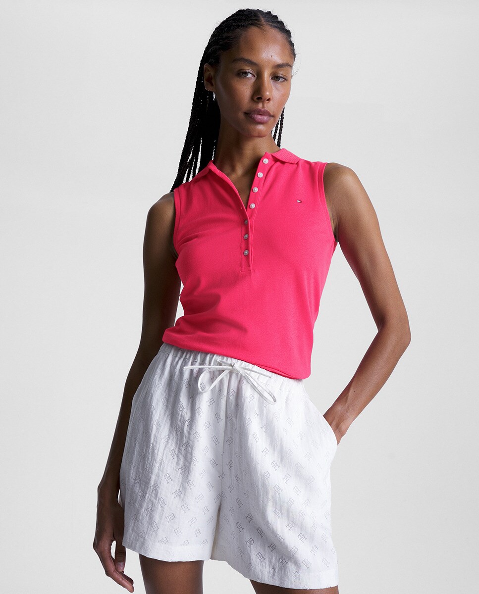 Polo cintré sans manches