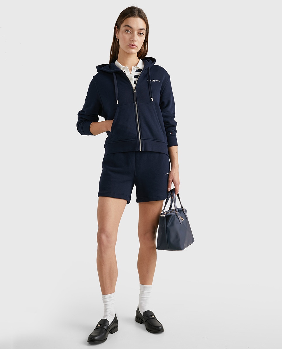 Sweatshirt com capuz e manga comprida Azul-marinho-6