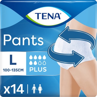 Pants braguita de incontinencia unisex absorción plus talla L 100-135 cm bolsa 14 unidades - Tena