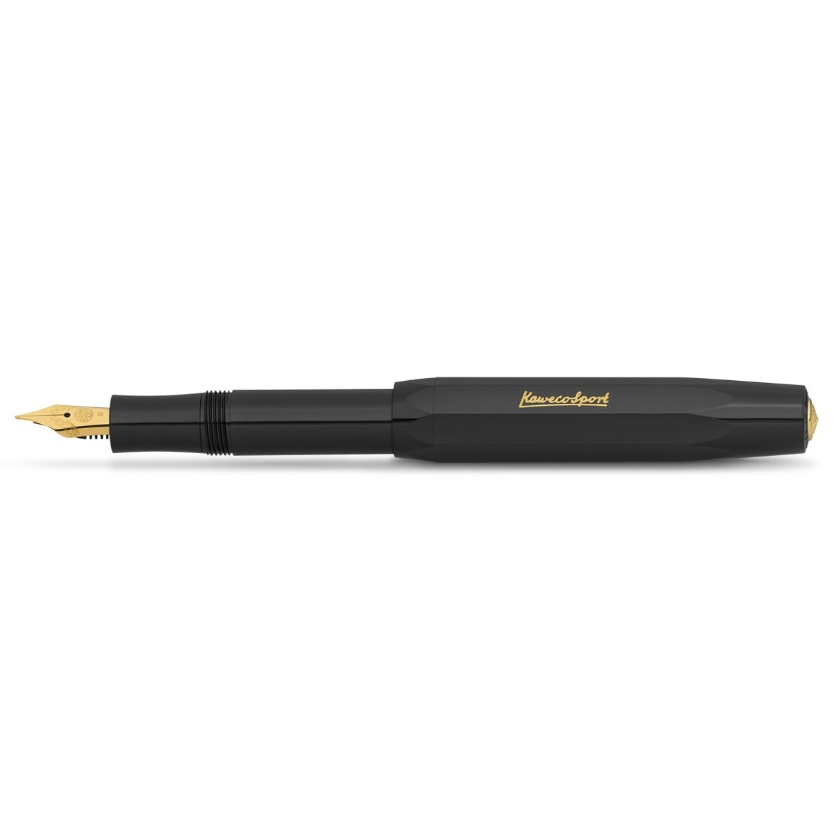 Imagem 0 de Caneta de aparo Sport Classic Kaweco preta e dourada