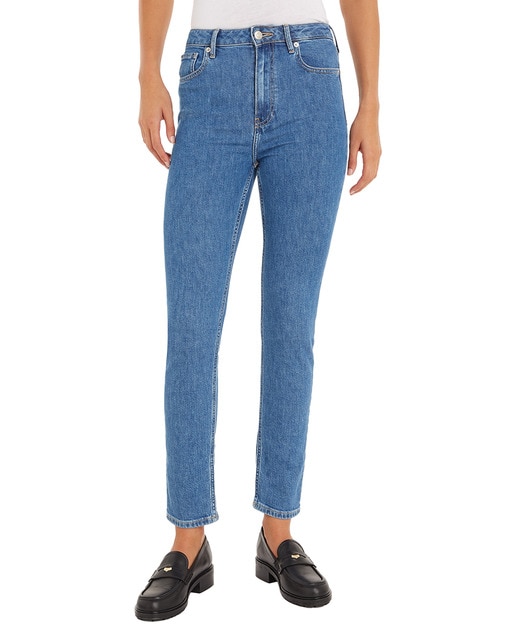 Imagen 0 de Vaquero de mujer de corte slim y cintura alta