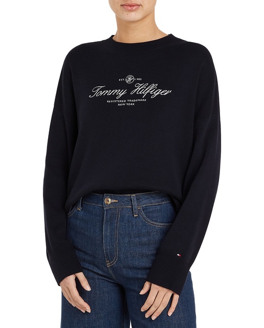 Imagen 0 de Jersey de mujer de cuello redondo y manga larga