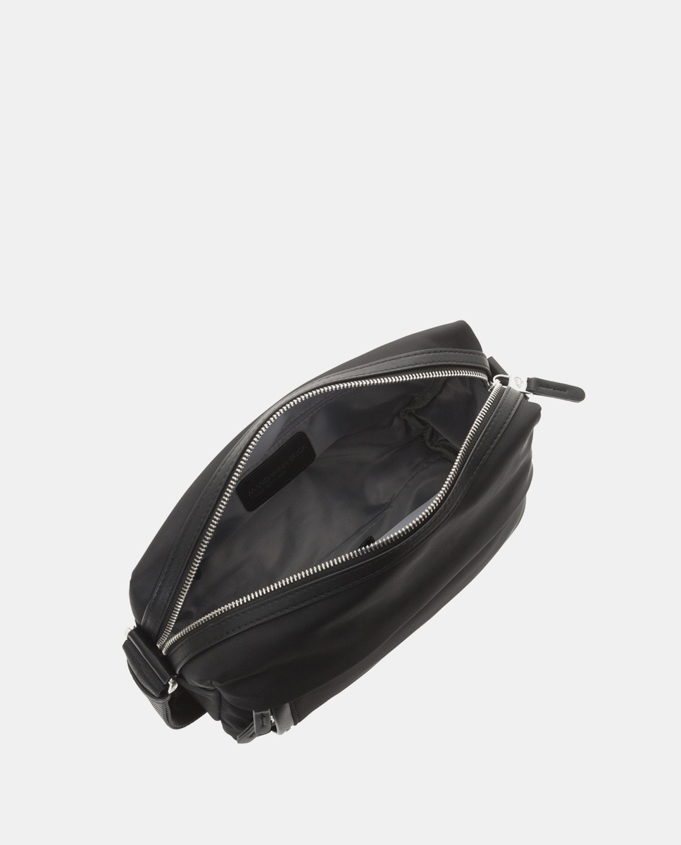 Mala a Tiracolo Média com Fecho de Correr e Alça Comprida Ajustável - Preto Preto-5